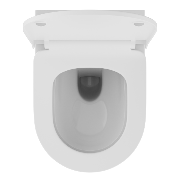 Инсталляция с унитазом VitrA Zentrum Round  9879B003-7200 комплект 4 в 1 с сиденьем микролифт безободковый цвет клавиши глянцевый хром