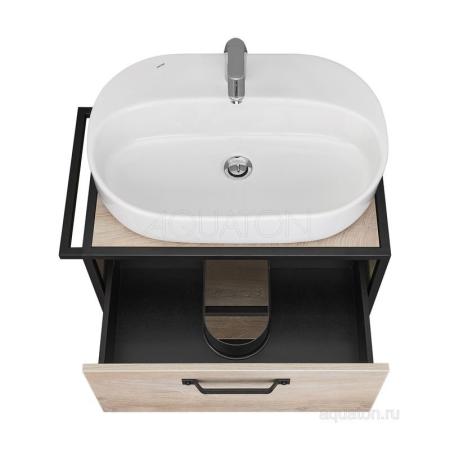 Тумба под раковину AQUATON Лофт Фабрик 65 дуб эндгрейн 1A242301LTDU0