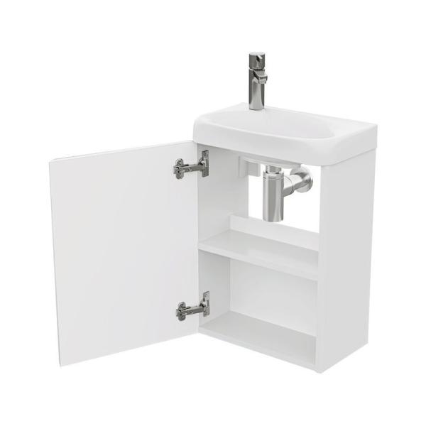 Тумба для ванной Volna Mini 40 белый глянец подвесная