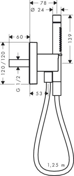 Axor Starck Organic 12626000 Душевой набор для 28486180