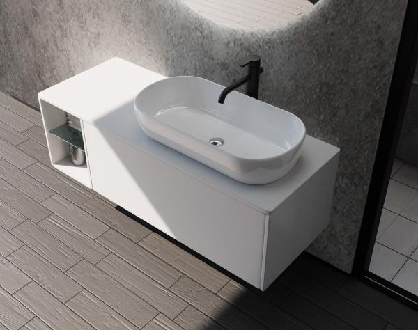 Тумба SANVIT Оскар 120 подвесная Белый без раковины