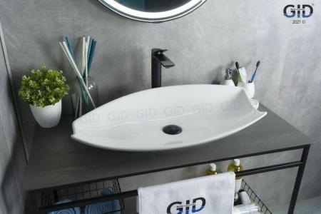 Раковина Gid N9178 74x38 на столешницу белая
