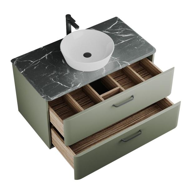 Тумба Veneciana TIBR 100 под умывальник со столешницей олива