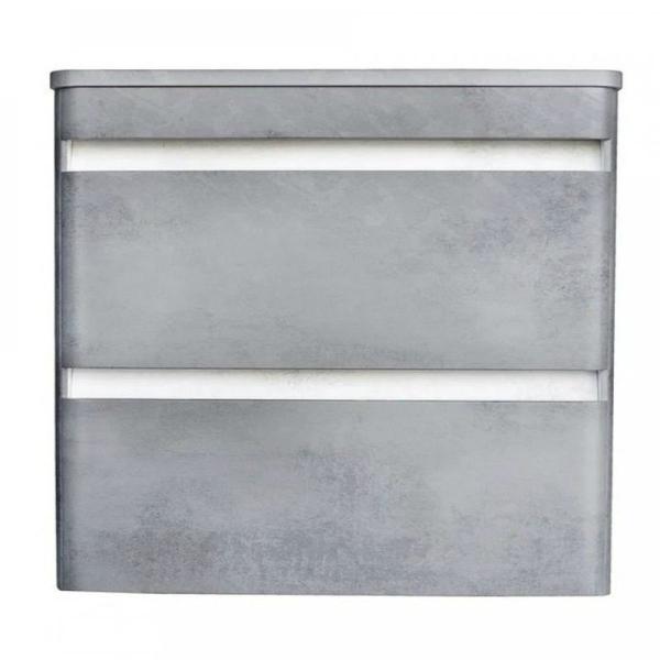 Тумба Style Line Elfante Атлантика 80 подвесная, Люкс бетон темный, (2 ящ.), со столешницей МДФ, PLUS