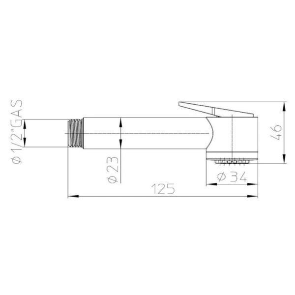 Гигиенический душ Bossini Paloma Gom B00457.030 хром