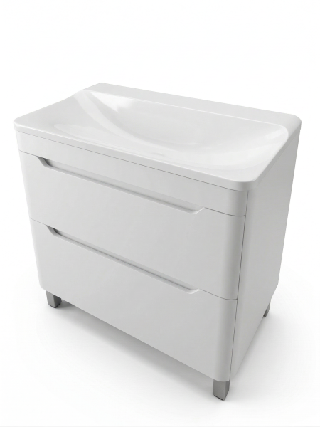 Напольная тумба Uperwood Ocean TOceanF80w2 80 см белая 2 ящика
