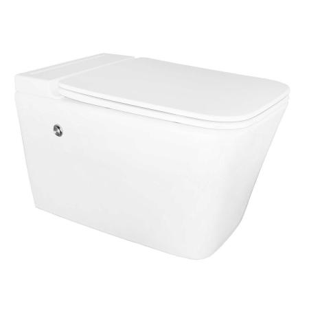 Унитаз импульсный Azario AZ-101C подвесной 360х590х380, квадратный, быстросъемное сиденье микролифт, монтажная рама в комплекте