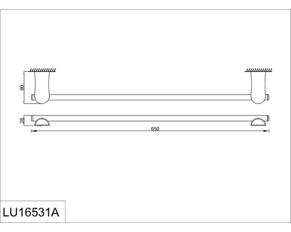 Полотенцедержатель 60 см RUSH Luson (LU16531A)