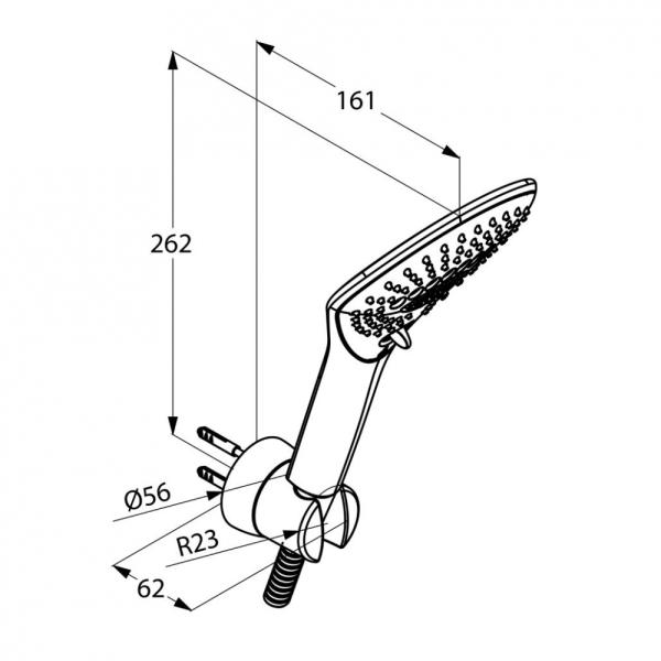 Душевой гарнитур Kludi Fizz 6775091-00 для ванны, цвет белый/хром