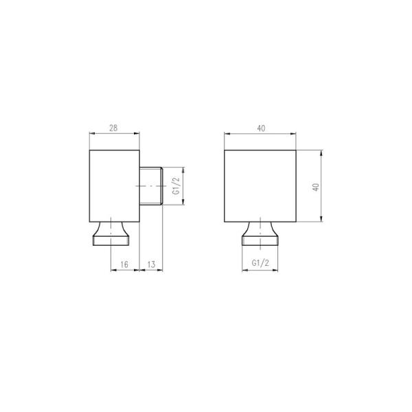 Шланговое подключение, цилиндр Rav Slezak MD0022, цвет Хром