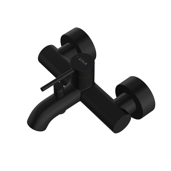 Смеситель VitrA Minimax Round  A4354836EXP настенный однорычажный матовый черный латунь