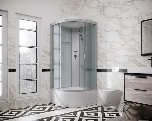 Душевая кабина Niagara Classic NG-2309-14 (1000х1000х2150) высокий поддон(45см) стекло МАТОВОЕ