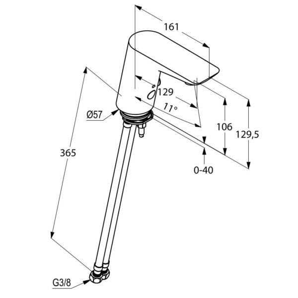 Смеситель Kludi Balance 5210005 для раковины, сенсорный