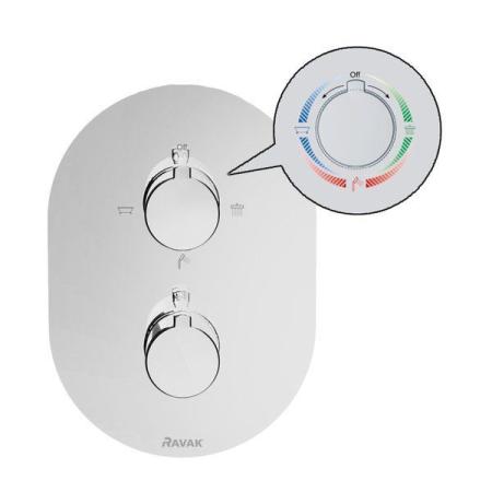 Cмеситель Ravak X070075 термостатический скрытого монтажа для R-box multi, 3 вывода
