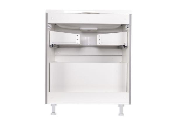 Тумба под раковину Style line El Fante напольная Бергамо мини 70 (2 ящ.) Люкс антискрейтч серый, PLUS