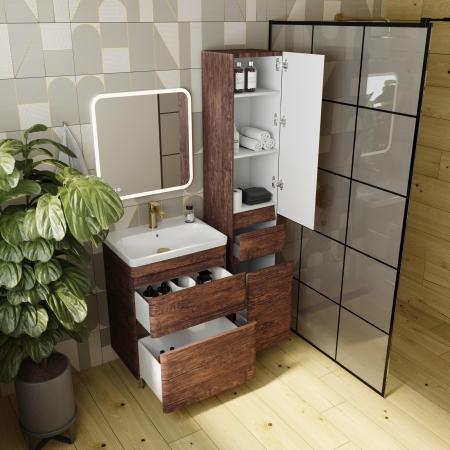 Тумба Style Line Elfante Атлантика 60 напольная, Люкс старое дерево, PLUS