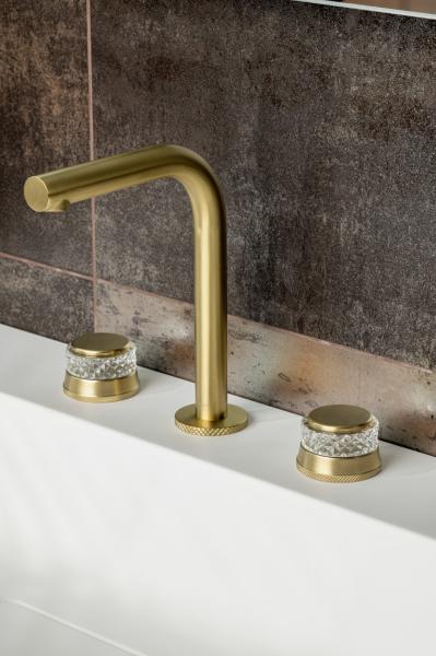 Смеситель на столешницу Boheme AURA на 3 отв. MAT GOLD 152-MG-A