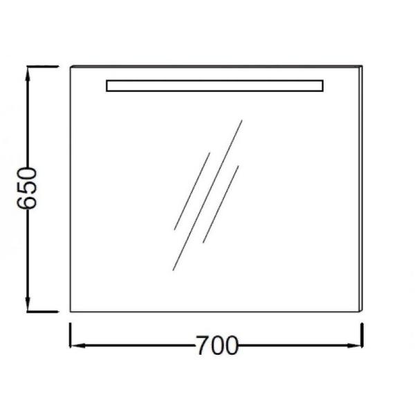 Зеркало Jacob Delafon EB1412-NF 70 см с подсветкой