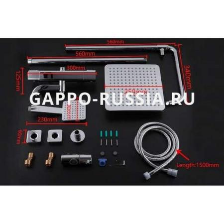 Душевая система Gappo G2491 термостат хром