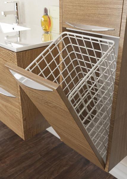 Пенал SANVIT Авеню-3 (К) 32 с бельевой корзиной напольный Белый