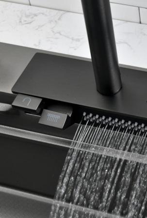 Мойка кухонная Esbano CASCADE-2 750х450х220 оружейная сталь PVD покрытие