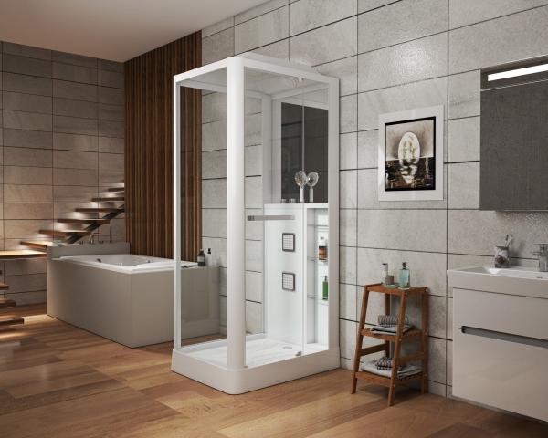 Душевая кабина GROSSMAN GR122 (80x100x225) гидромассажная с радио