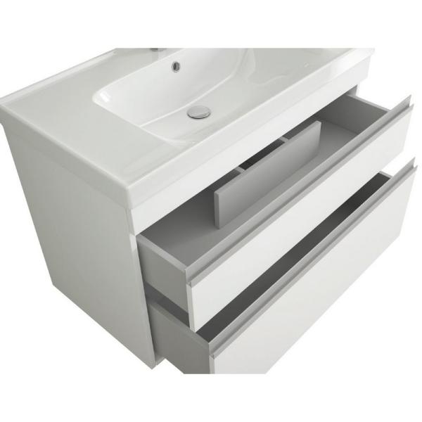 Тумба Dreja Eco Grace Plus 99.0905 70 см, белый лак, 2 ящ, под раковину