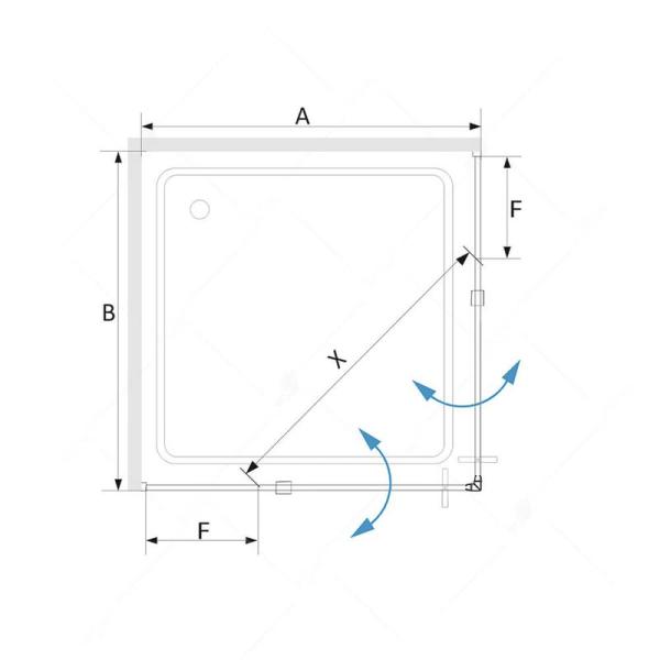 Душевой уголок RGW SV-33 Stilvoll 80x80 Хром прозрачное