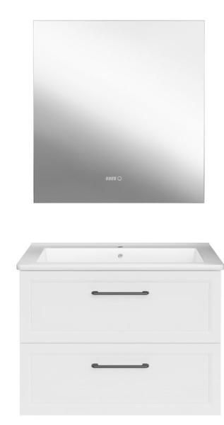 Тумба ASB-Mebel Белмонти 65 Ясень браш софт белый подвесная под умывальник Оскар 65