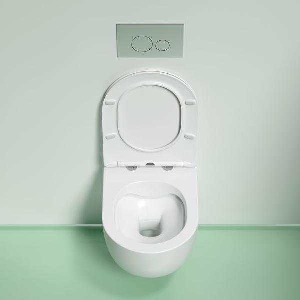 Унитаз Ceramicanova Modena CN6063MW Белый Матовый безободковый подвесной микролифт дюропласт