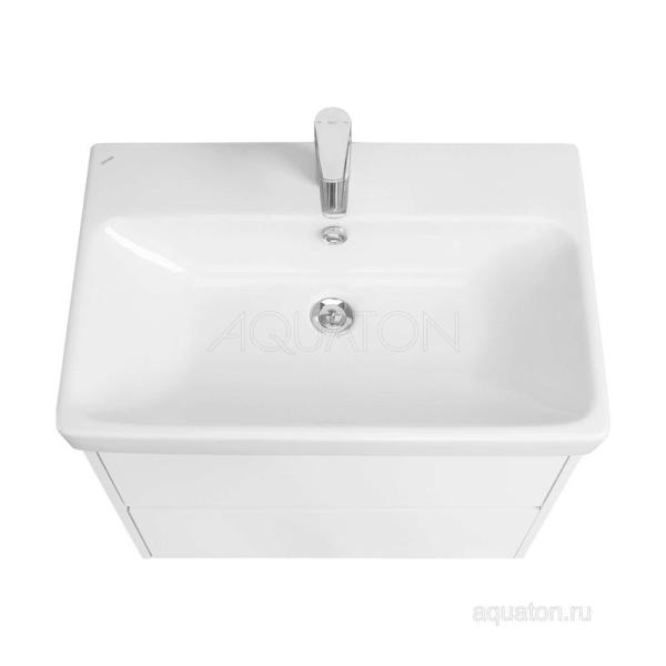 Тумба под раковину AQUATON Сканди 70 белый матовый, белый глянец 1A251801SD010