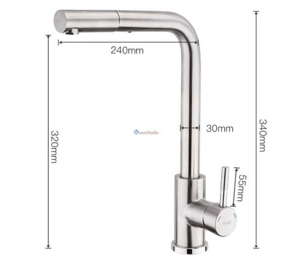 Смеситель для кухни Frap F60899 выдвижной излив сатин