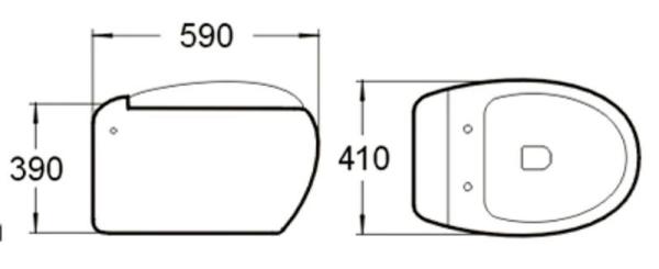 Унитаз подвесной  SantiLine  SL-5001 сиденье микролифт