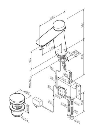 Смеситель для раковины AM.PM Inspire 2.0 F50A82400 хром
