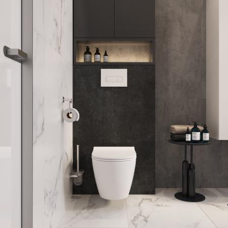 Инсталляция с унитазом VitrA Mia Round  9873B003-7205 комплект 3 в 1 с сиденьем микролифт безободковый