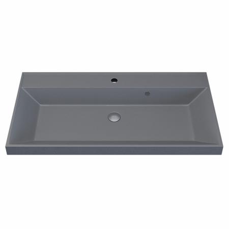 Раковина кварцевая Uperwood Classic Quartz 90 см, серая матовая, бетон