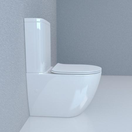 Унитаз ESBANO FORTEX-N торнадо безободковый напольный белый 610x360x810