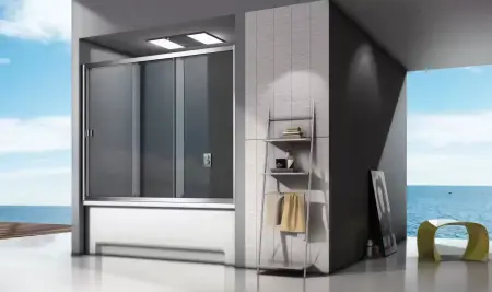 Шторка для ванны GOOD DOOR SCREEN WTW-140-C-CH 140 прозрачное