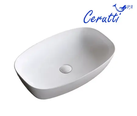 Раковина накладная CeruttiSPA, CR0063 (600х385х135) белая, прямоугольная