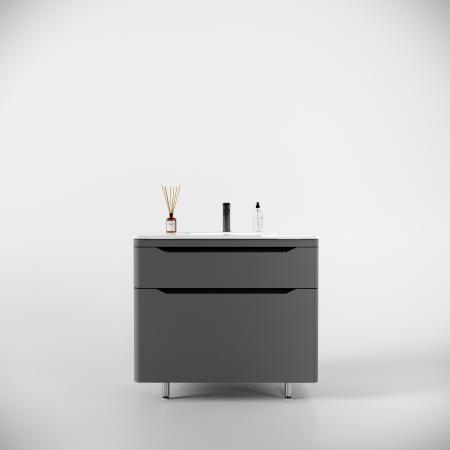 Тумба напольная Style Line Марелла 90 (2 ящ.) Люкс антискрейтч серый, PLUS