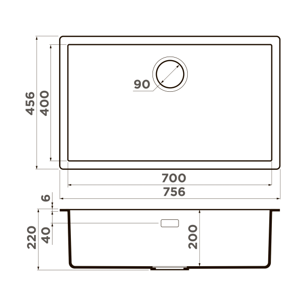 Кухонная мойка Omoikiri Yamakawa 75-U/I-DO Artceramic/deep ocean 4997029