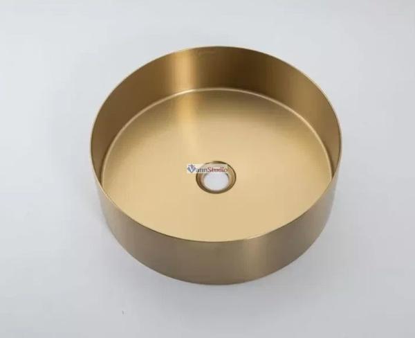 Раковина Gappo GX101-3 Cатин золотой нерж.сталь на столешницу