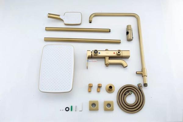 Душевая система Gappo G2418-23 с изливом сатин золотой