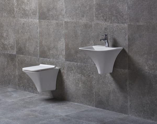 Унитаз BeWash Ladoga подвесной безободковый с функцией биде с сиденьем микролифт белый глянец 54303601