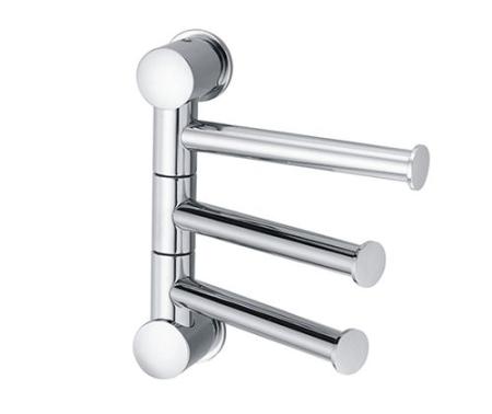 Полотенцедержатель WasserKraft K-1053 3-е рога короткие хром