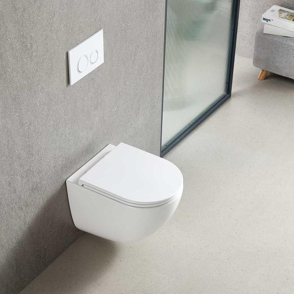 Унитаз подвесной Vincea Tornado Bien VT1-51T безободковый, цвет белый, ультратонкое soft-close сиденье