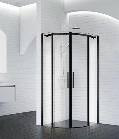 Душевой уголок BelBagno ACQUA 90x90 прозрачное стекло 8 мм профиль черный матовый ACQUA-R-2-90-C-NERO