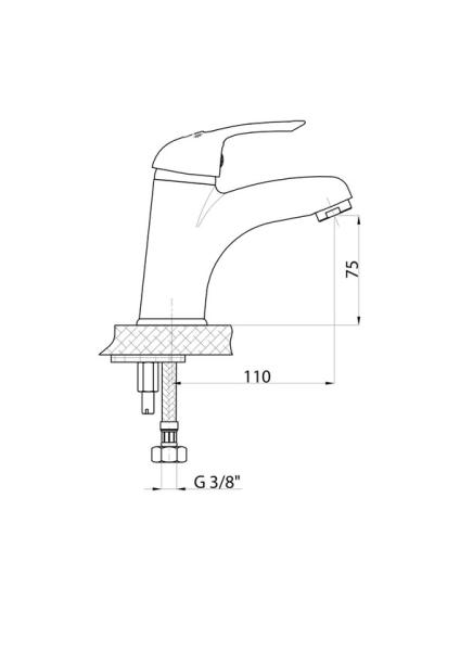Смеситель для раковины GPD ADRIO MLT120 хром
