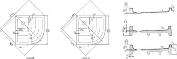 Поддон Ravak Ronda 80 EX белая