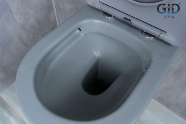 Унитаз Gid Tr2130Gm 48 см подвесной безободковый микролифт серый матовый
